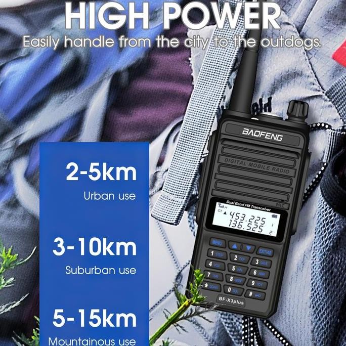 Promo Ht Bf-X3 Plus Walkie Talkie Dual Band 128Ch 18 Watt 9500 Mah