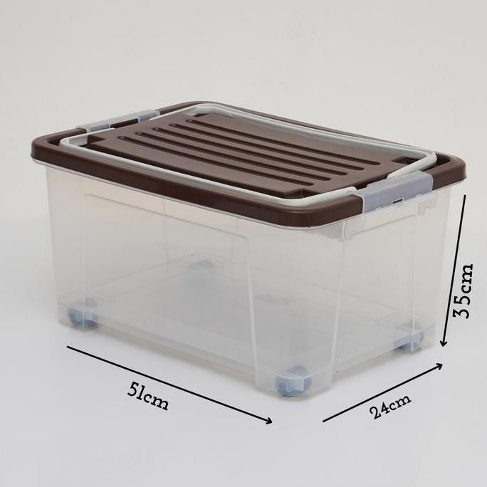 

Terlaris Rovega Kotak Kontainer Plastik Premium Dengan 4 Roda 45 Liter Bs-45