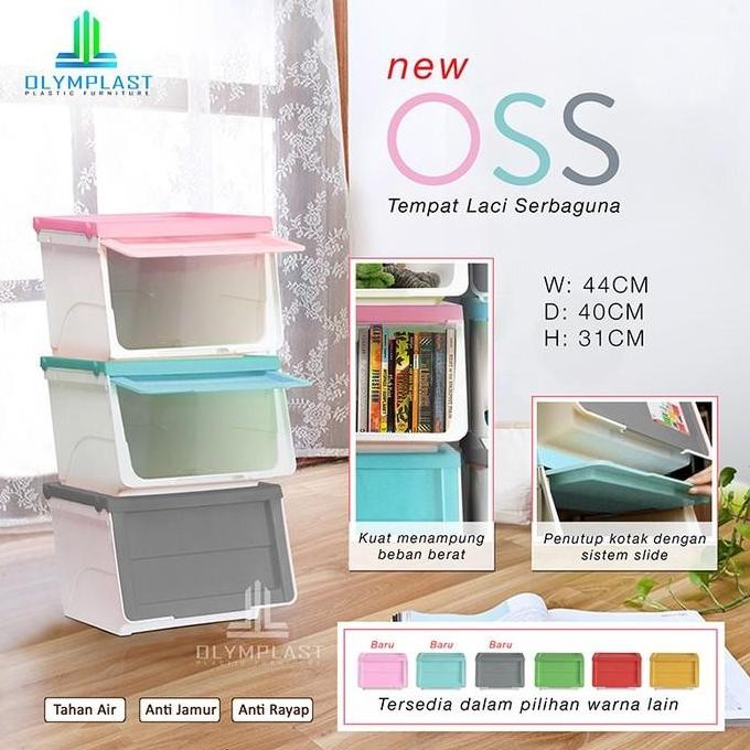 

Terlaris Olymplast Storage Solution Oss Container Box Plastik Kotak Penyimpanan