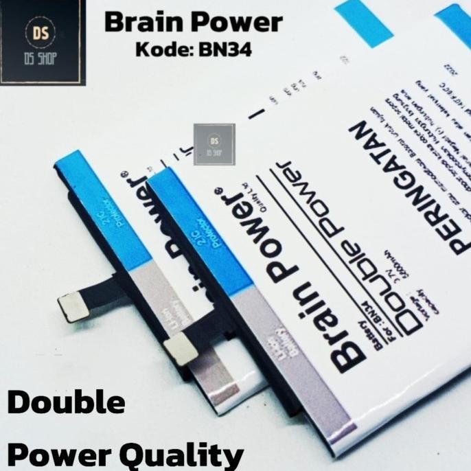 (Expert) Baterai Xiaomi Redmi 5a BN34 BN 34 Brain Power Double Power Ori batrai