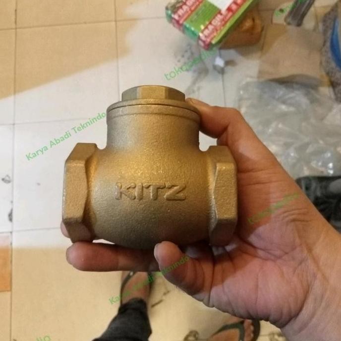 Check Valve Kuningan KITZ 2"inch / Swing Check Valve Brass Kuningan