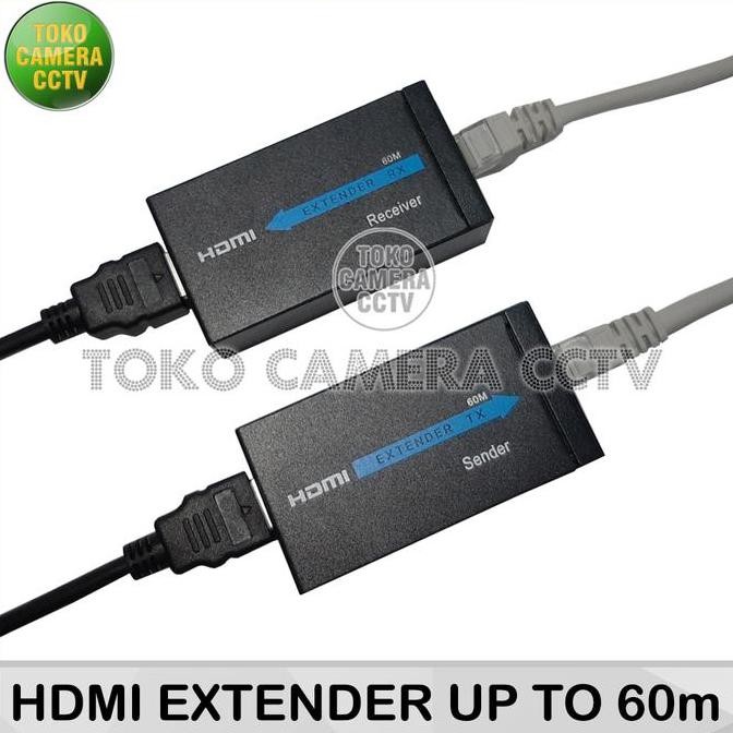 HDMI EXTENDER SAMBUNGAN HDMI CONVETER HDMI TO LAN CAT5E CAT6 60M