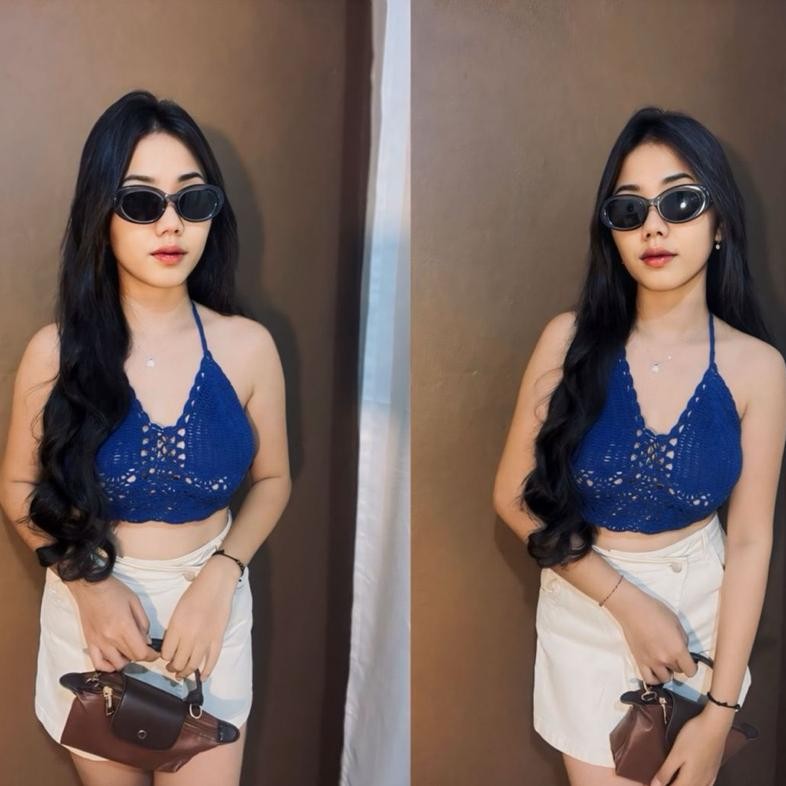 Quality Bikini Rajut Hand Made Motif Kipas By Outfit.Bali Diskon