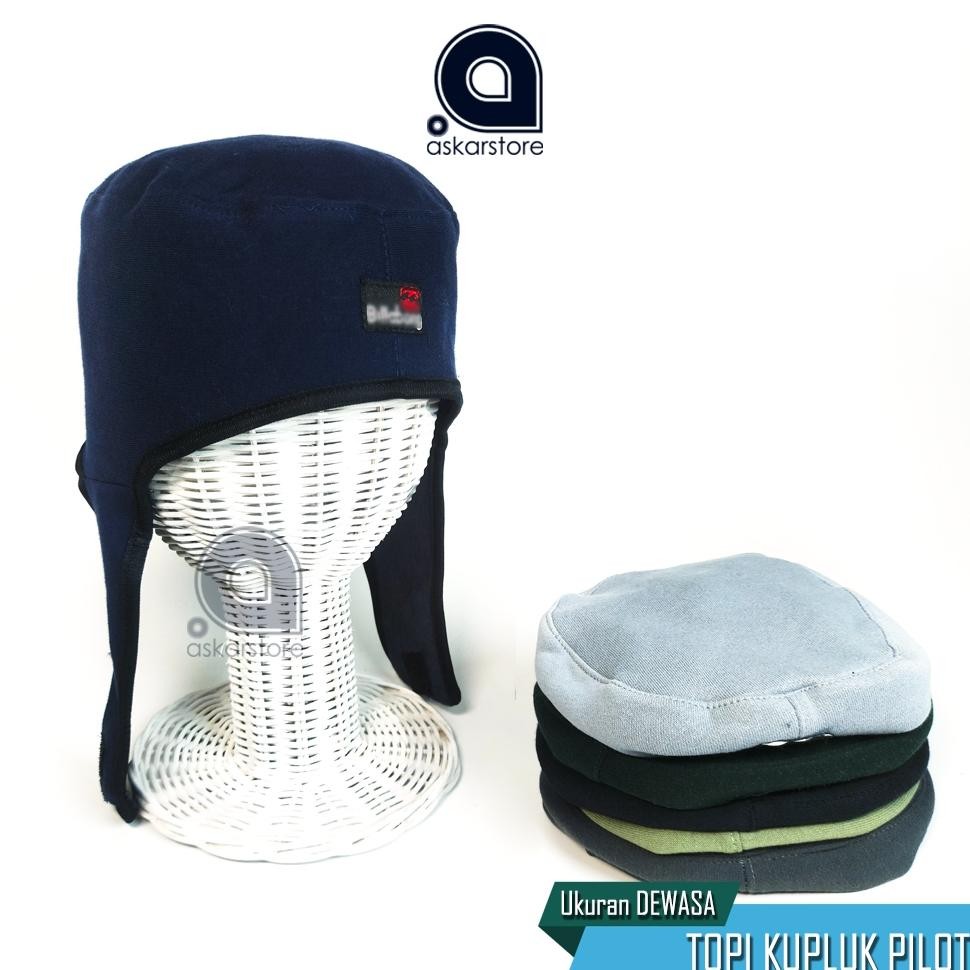 Kupluk Topi Pilot Pelapis Helm Beanie Hat Ukuran All Size Dewasa nUg nUg