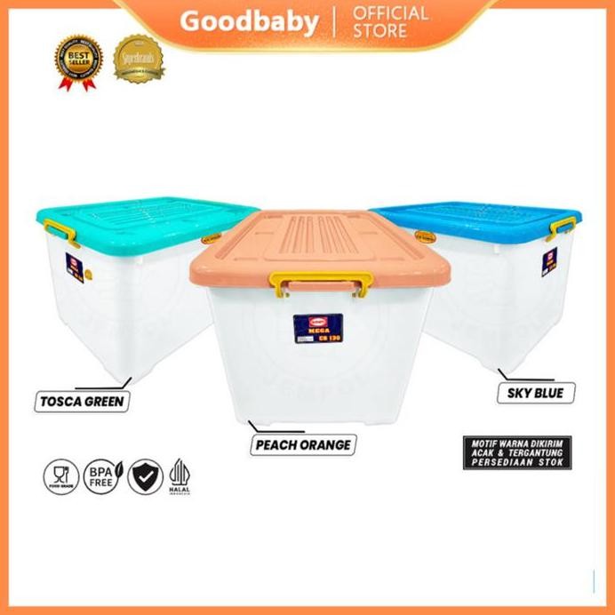 

Terlaris Goodbaby | Storage Box Penyimpanan | Container Box | Berbagai Macam Ukuran | Box Putih Serbaguna | Size 16 L/27 L/36 L