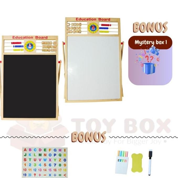 

[SIZE JUMBO] EDUCATION BOARD 2 IN 1- PAPAN TULIS EDUKASIANAK MAGNETIC