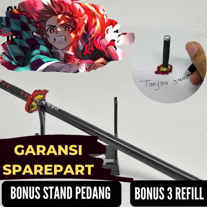 

TERLARIS - Sword Pen anime Pulpen pedang Demon slayer Tanjiro panjang 20cm pena