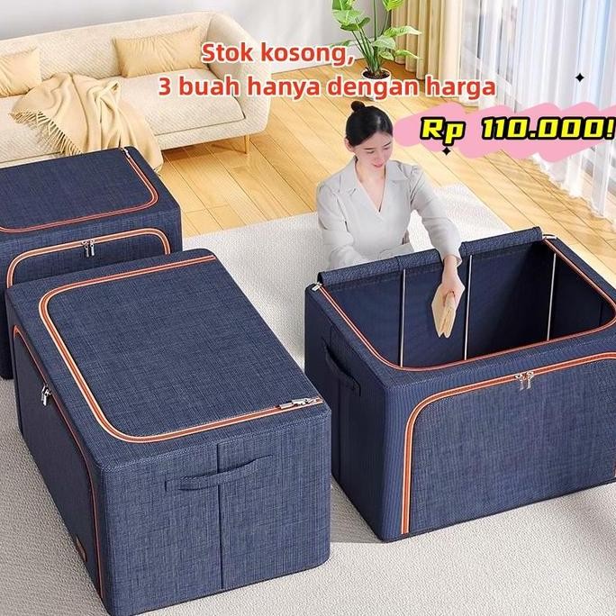 

Terlaris 110L Harga Murah Storage Box Besar Kotak Penyimpanan Baju Bisa Dilipat Box Baju Tempat Penyimpanan Serbaguna Rumah Organizer