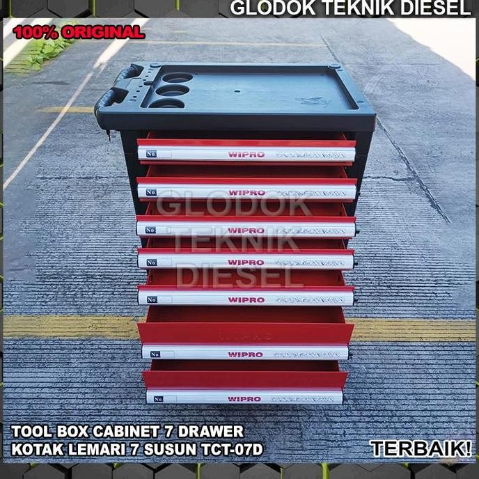 

Terlaris Kotak Lemari Tool Box Cabinet Trolley 7 Drawer Wipro Tct07D Tct-07D