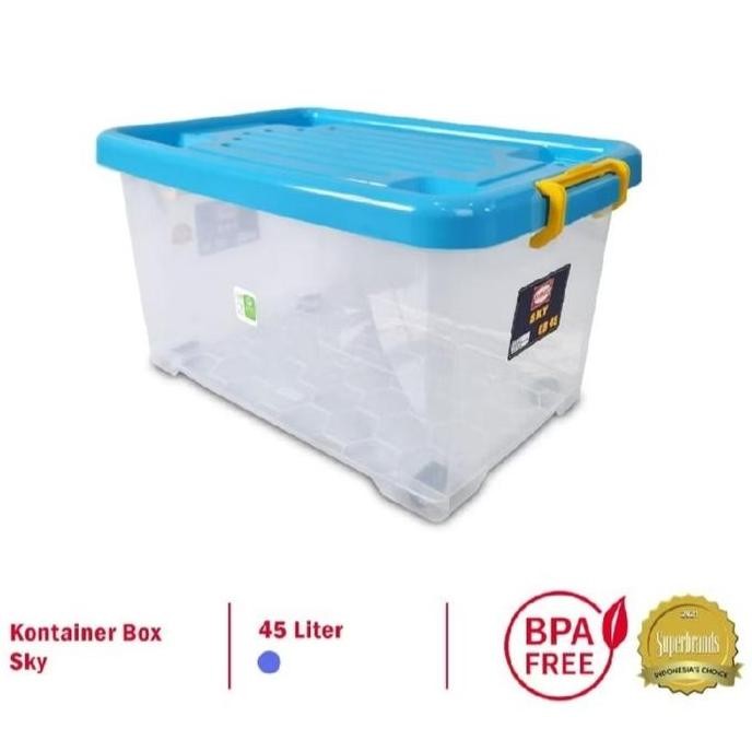 

Terlaris Box Container 45Liter Shinpo Storage Box Kontainer Kotak Penyimpanan