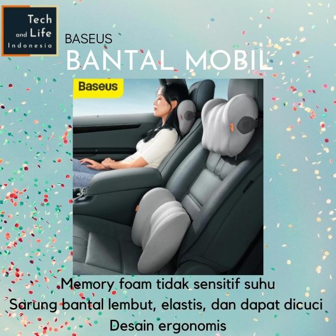 

Terlaris Bantal Punggung Mobil Baseus Lumbar Memory Foam Pillow