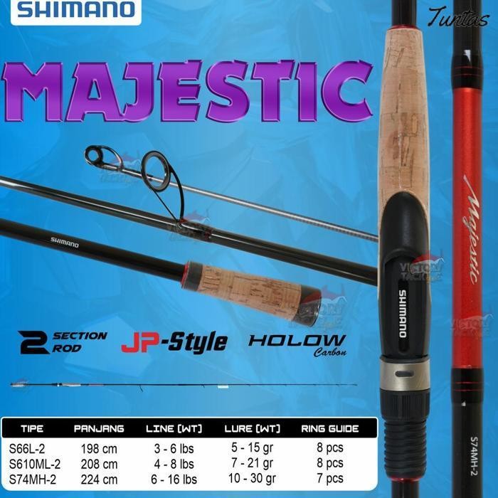 Promo Shimano 2020 Majestic Fishing Rod Joran Pancing Spinning Baitcasting