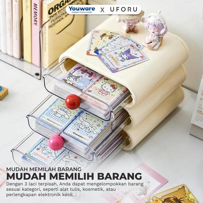 

Terlaris Youware X Uforu - Etsuko Kotak Organizer Multifungsi 3 Laci / Rak Susun / Rak Penyimpanan Tertutup Dengan Laci Untuk Meja Kerja / Belajar / Ruang Keluarga / Tamu / Dekorasi / Bukan Dari Kulit Black