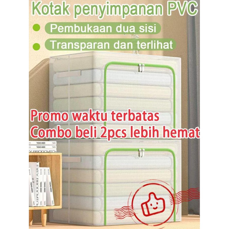 

Terlaris Kotak Penyimpanan Pvc Penyelenggara Keranjang Storage Box Serbaguna Lemari Pakaian Box 24L 66L 100L