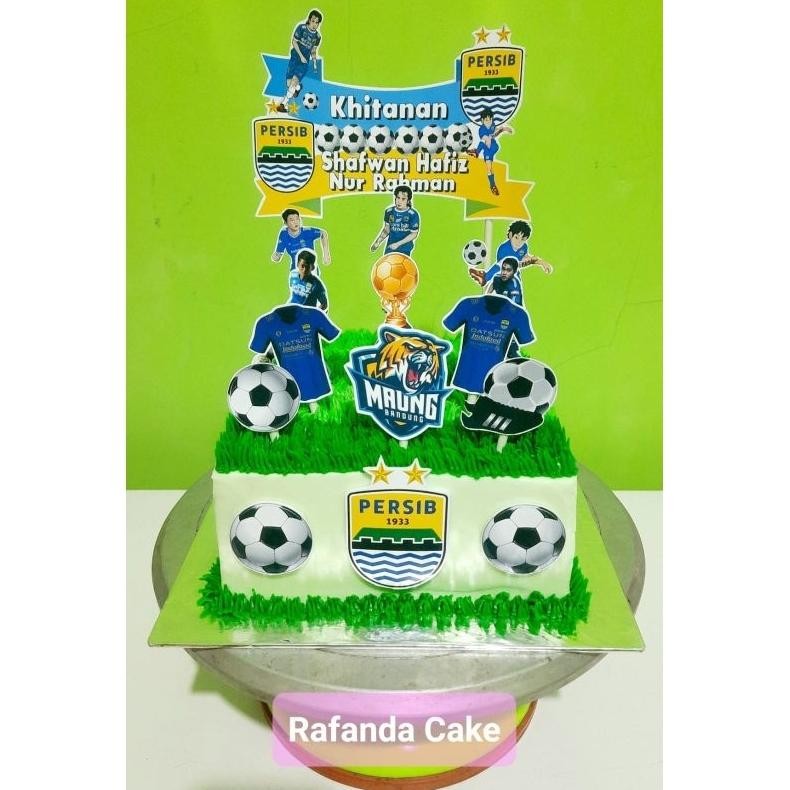 CAKE TOPPER KUE ULANG TAHUN KARAKTER PERSIB SEPAK BOLA