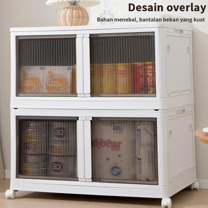 

Terlaris GgaimuStorage Box Kotak Penyimpanan Box Tidak Ada Instalasi Lipat Kotak Penyimpanan Multi-Lapis Pintu Ganda Kotak