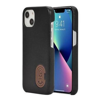 Coach Case Iphone 13 Slim Wrap Black Brown Logo En Cuir Original Resmi Ready