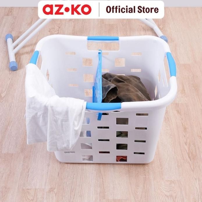 

Terlaris Azko Stora 56.5X44X47.2 Cm Keranjang Laundry Dengan Sorter Tempat Baju Pakaian Kotor Wadah Cucian Laundry Basket Perlengkapan Rumah Tangga - Tall