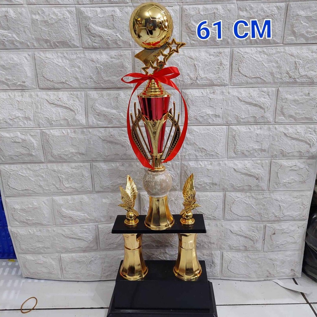 TROPHY PIALA SEPAK BOLA FUTSAL 2KAKI MODEL LASER BOLAK BALIK