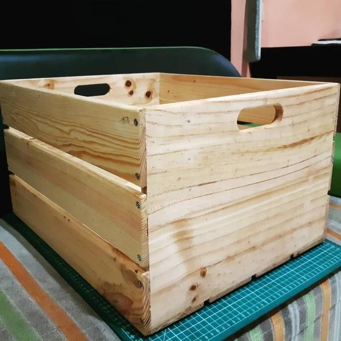 

Terlaris Wooden Crate / Container / Box / Storage / Krat Kayu 60L