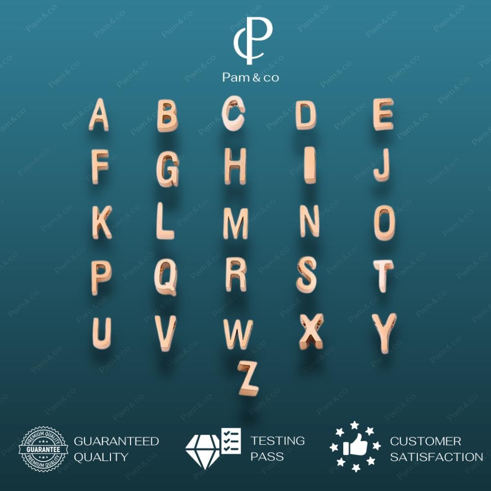 sfI Pam & Co - Azy Liontin Huruf | Liontin Kalung | Liontin Titanium AST