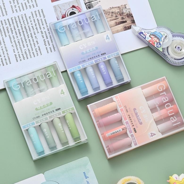 

Stabilo Highlighter Pastel 1 Box 4 Warna / Journal Marker Pen Alat Tulis Replacement Stabilo / Spidol Warna