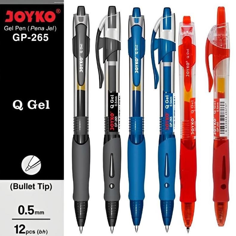 

JOYKO Q GEL GP-265 0.5mm HITAM/BIRU/MERAH (1PAK/12PCS)