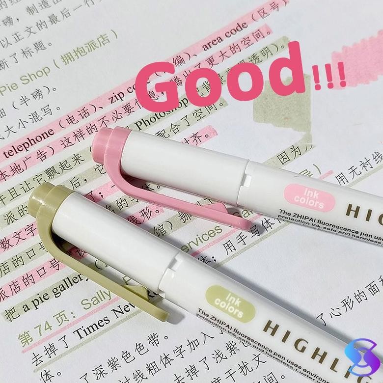 

Highlighter Penanda stabilo Pastel 1 Set /5Pcs 5Warna Penanda Berwarna -Suning Mall