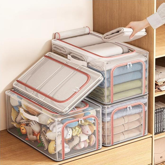 

Terlaris Blb Storage Box Penyimpanan Pakaian Lipat Pvc Transparan Kotak Organizer Lemari Pakaian Selimut Jendela Bening Double Ritsleting Sto023 Serbaguna