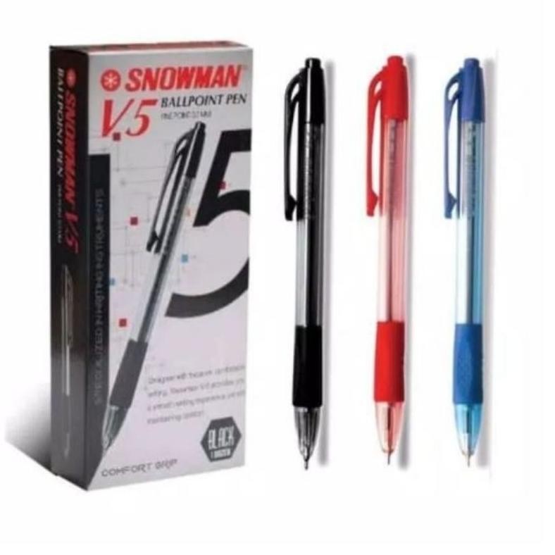 

Pulpen Snowman V5 0.7 mm Semi Gell 1 Lusin