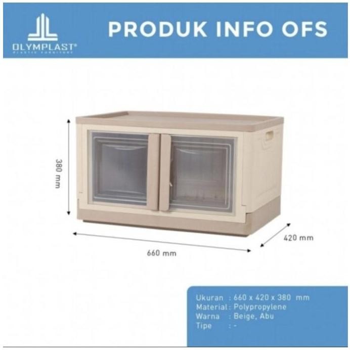 

Terlaris Olymplast Folding Storage Ofs Box Plastik Lemari Plastik