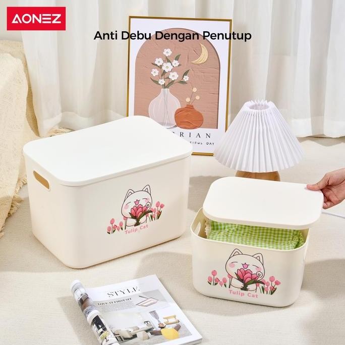 

Terlaris Aonez Kotak Penyimpanan Dengan Penutup Serbaguna Storage Box Container
