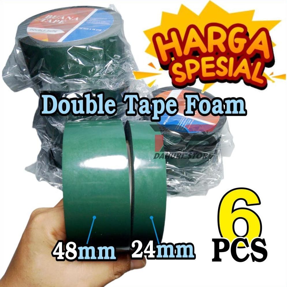 

HARGA SPESIAL Double Foam Tape Busa | Double Tape 2 sisi | 1inch & 2 inch x 5 meter AST