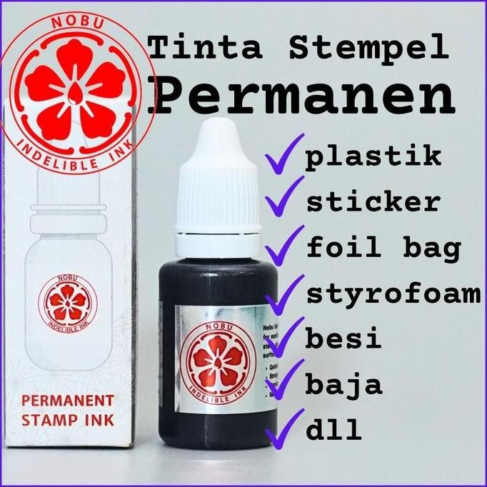 

Nobu Ink - Tinta Stempel Permanen Ke Plastik Kemasan Label Sticker, Foil, Besi - Tanggal Kadaluarsa, Expired Date, Kode Produksi