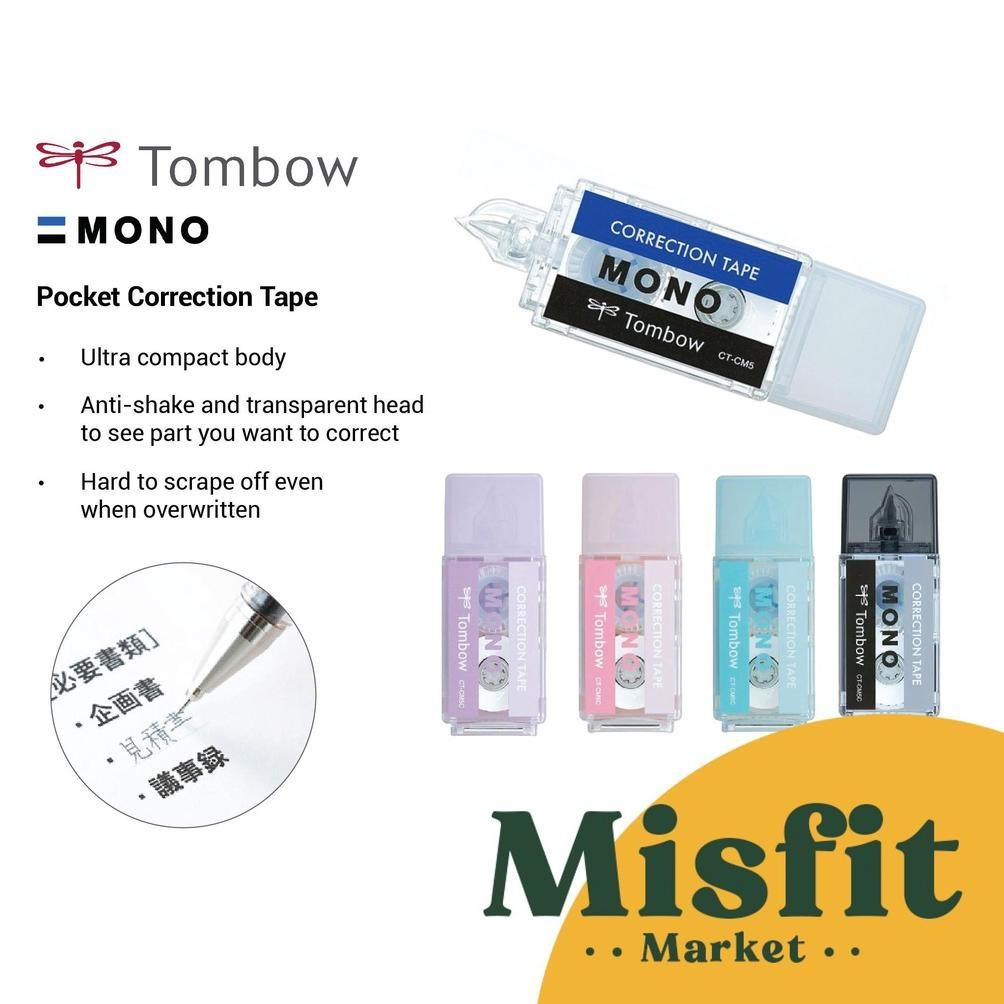 

Tombow Mono Pocket Correction Tape Tipe X Penghapus Tinta Pulpen Tip Ex Kertas Pita Koreksi