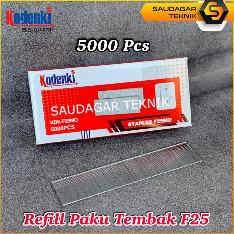 

KODENKI Isi Staples Paku Tembak F25 Model Lurus Refill Mesin Staples Paku Tembak Angin Stapler Gun F 25 AST