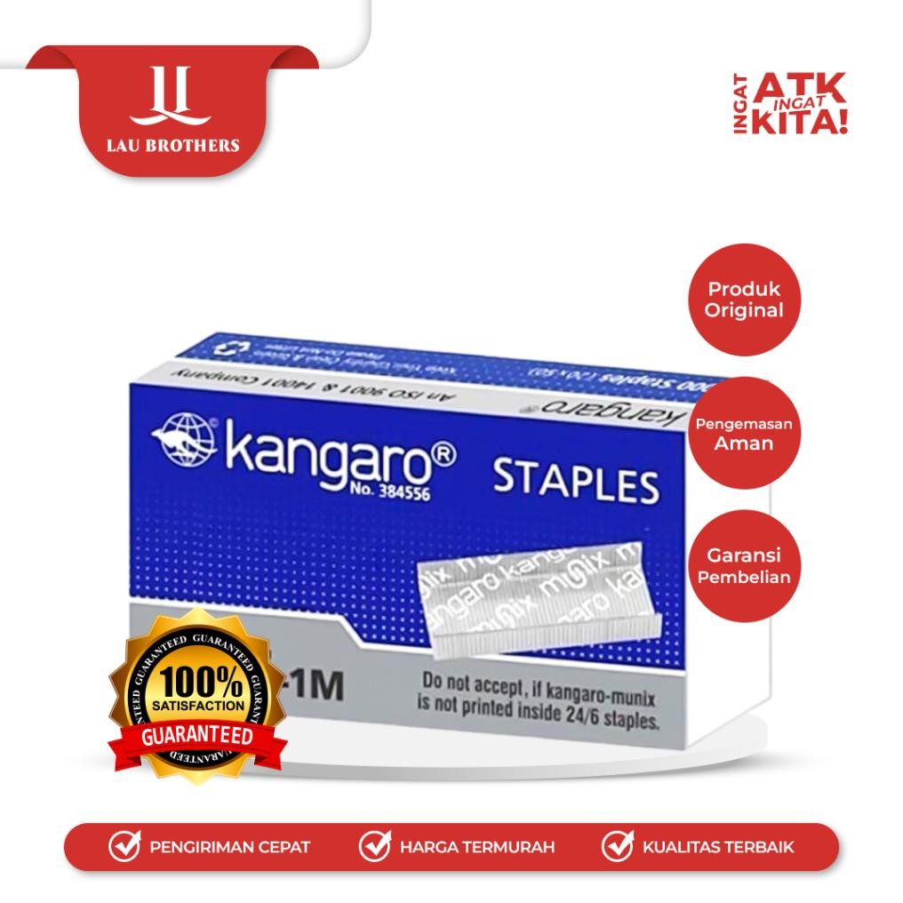 

KANGARO ISI STAPLES NO.3 24/6-1M (1PACK / 20BOX) AST