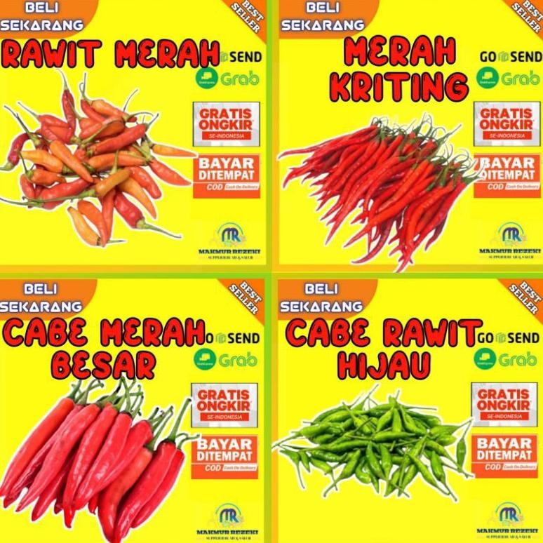 

CABE RAWIT MERAH 100 GRAM / RAWIT HIJAU / CABE MERAH KERITING / CABE MERAH BESAR / CABE HIJAU BESAR / CABE HIJAU KERITING