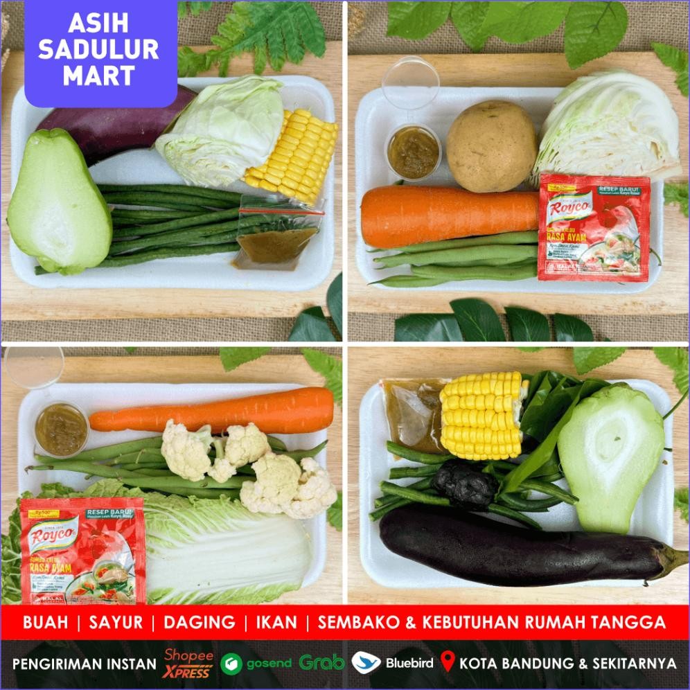 

Aneka Paket Sayur (Sop, Capcay, Asem, Lodeh) | Asih Sadulur Mart