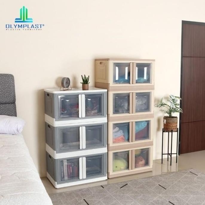 

Terlaris Harga Per Pcs Olymplast Folding Storage (Ofs) Lemari Plastik Lipat Folding Box Penyimpanan