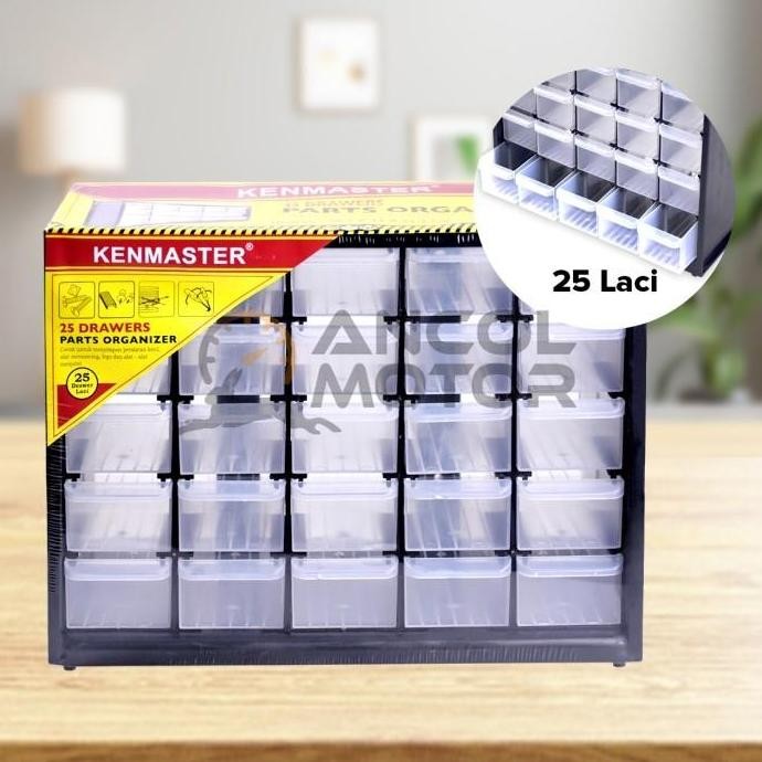 

Terlaris Organizer Kenmaster Laci Drawer Serbaguna Penyimpanan Atk Baut Mur Rak Susun 25