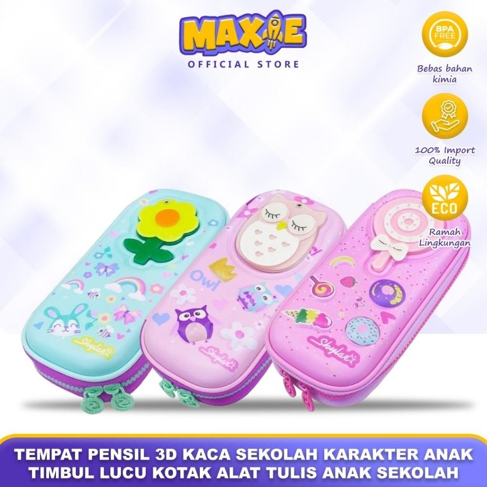 

Tempat Pensil 3D Kaca Sekolah Karakter Anak Timbul Lucu Kotak Alat Tulis Anak Sekolah AST