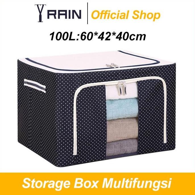 

Terlaris Storage Box Multifungsi Frame Baja 100 Baju Penyimpanan Tempat Pakaian