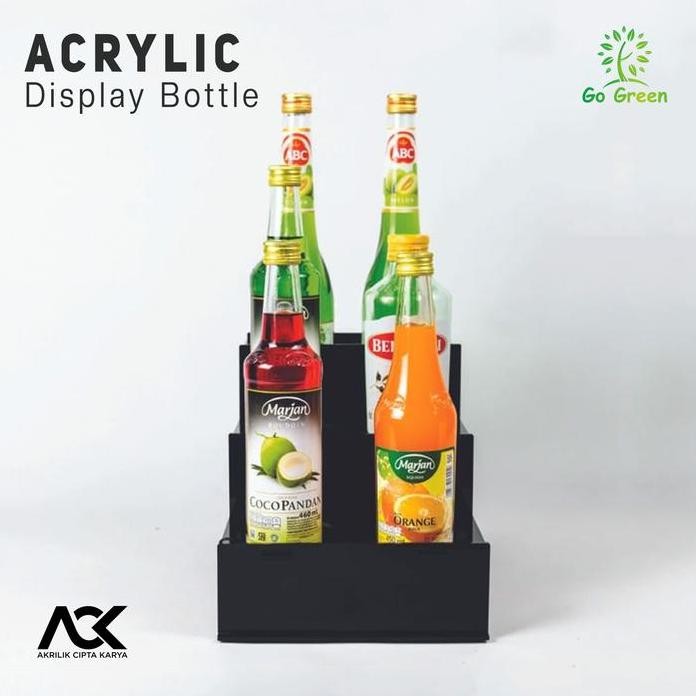 

Terlaris Rak Akrilik Display Penyimpanan Botol Sirup Minuman