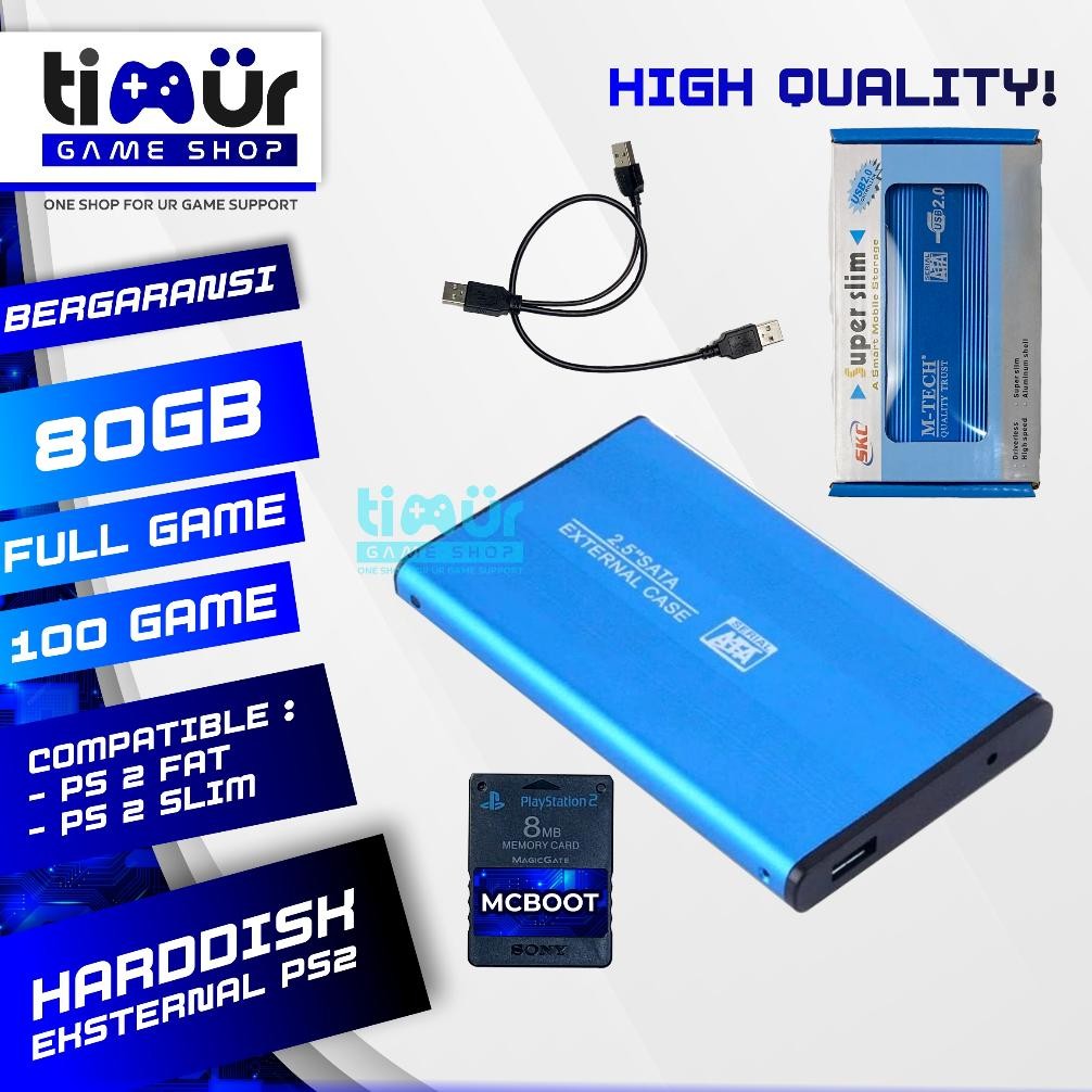 Harddisk Hardisk Eksternal Luar PS2 Support Semua PS2 80GB Best Quality
