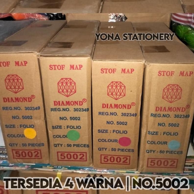 

Stop Map Diamond 5002 | 4 Warna | 1 Dus: 50 Pcs | Tanpa Acco AST
