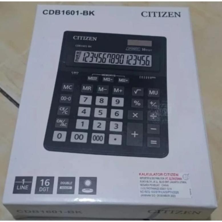 

CITIZEN SDC 664S / CDB 1601 - Kalkulator Desktop / CALCULATOR CITIZEN ORIGINAL AST