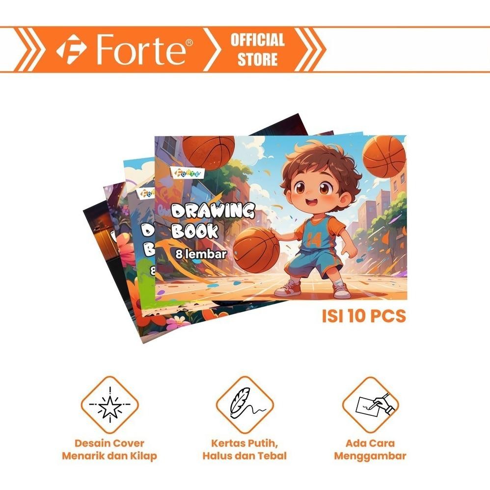 

[Forte] [10pcs] Buku Gambar Drawing Book Design A4 AST