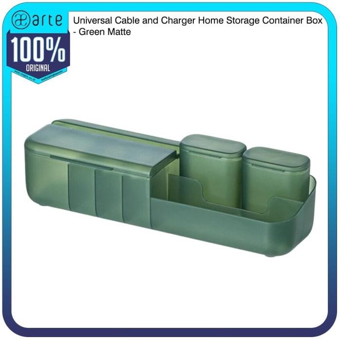 

Terlaris Arte Universal Cable And Charger Home Storage Container Box Green Matte Storage Tempat Simpan Charger Desk Organizer Perapih Cable Management Meja Rak Alat Tulis Make Up Kosmetik