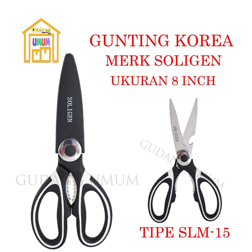 

Gunting Dapur Serbaguna - Gunting Multifungsi - Heavy Kitchen Scissors SOLIGEN SLM 15 AST
